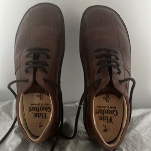 FINN COMFORT EUROPEAN SZ 8W BRIWN MEN SHOES WITH LACE